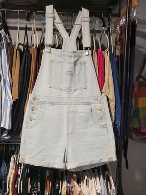 Levi's Light Blue Denim Short Overalls